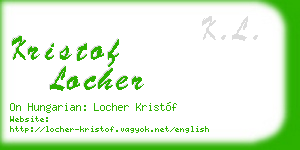 kristof locher business card