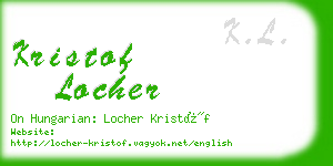 kristof locher business card